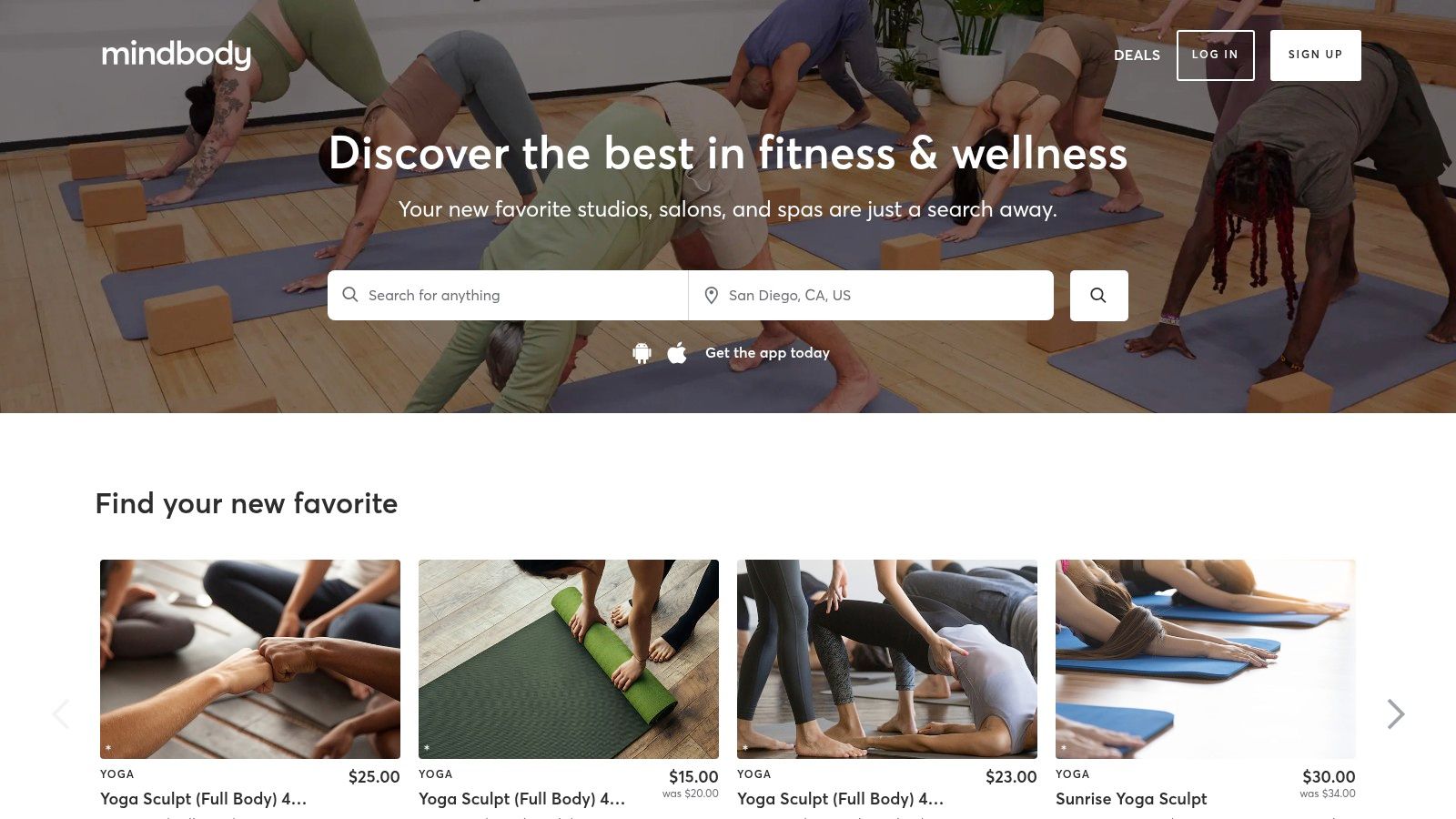 Mindbody Marketplace (consumer app)