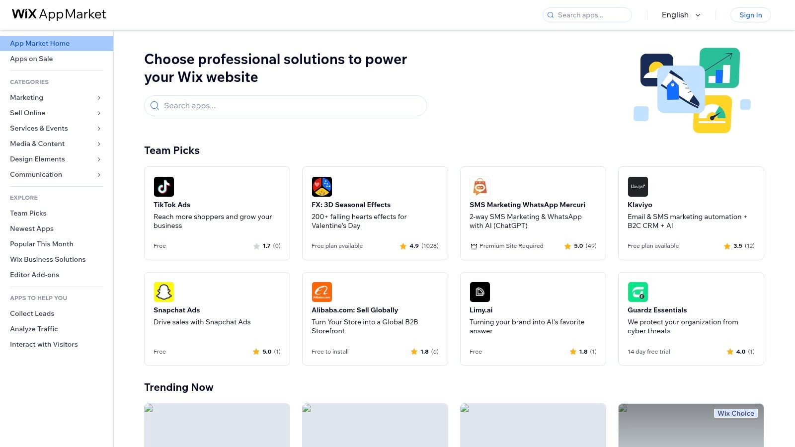 Wix App Market