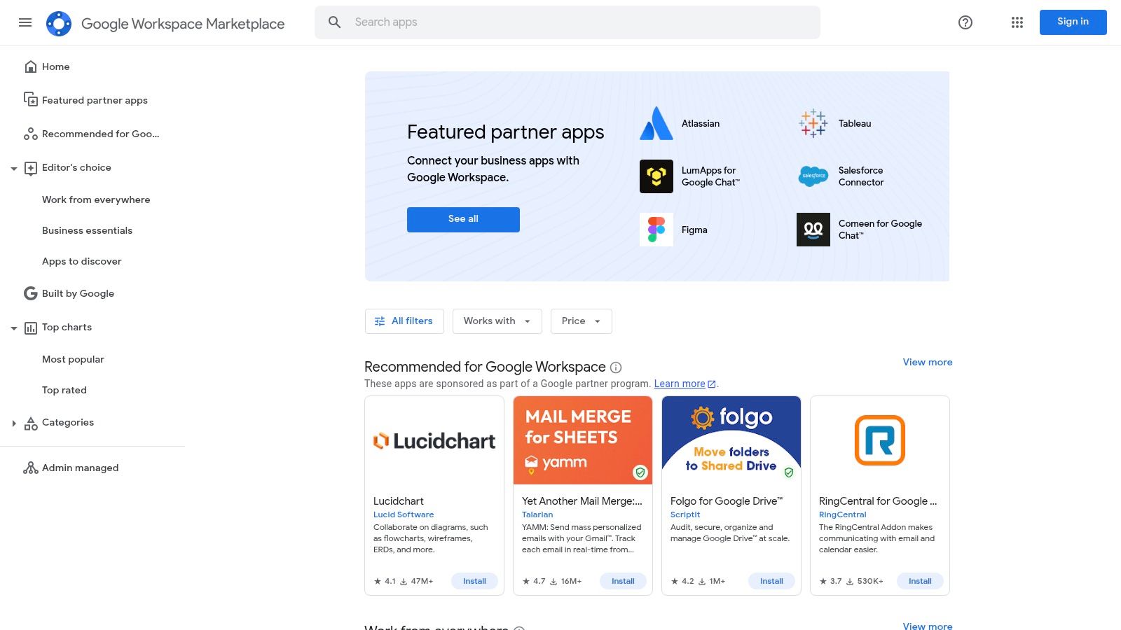 Google Workspace Marketplace