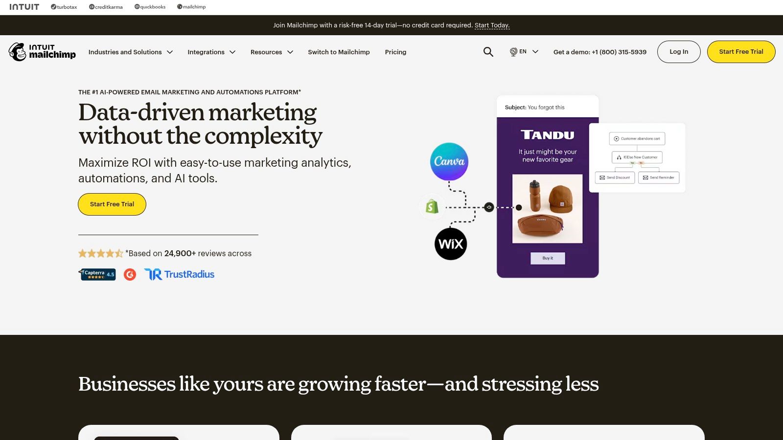 Mailchimp marketing platform interface showing campaign creation tools
