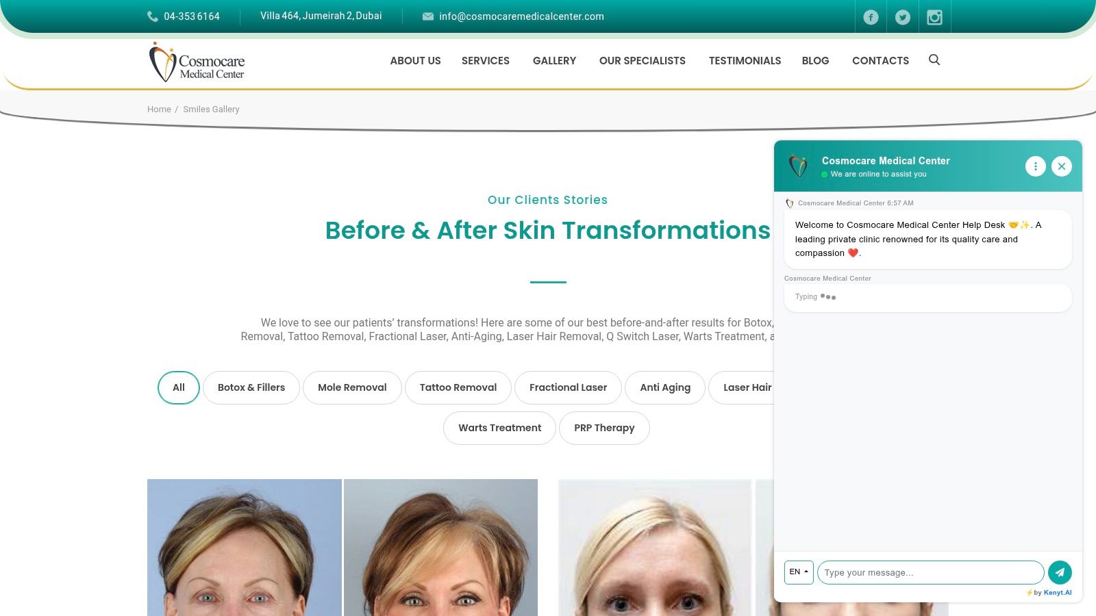 Cosmocare Medical Center (Satwa, Dubai) | Gallery with Laser Hair Removal Results