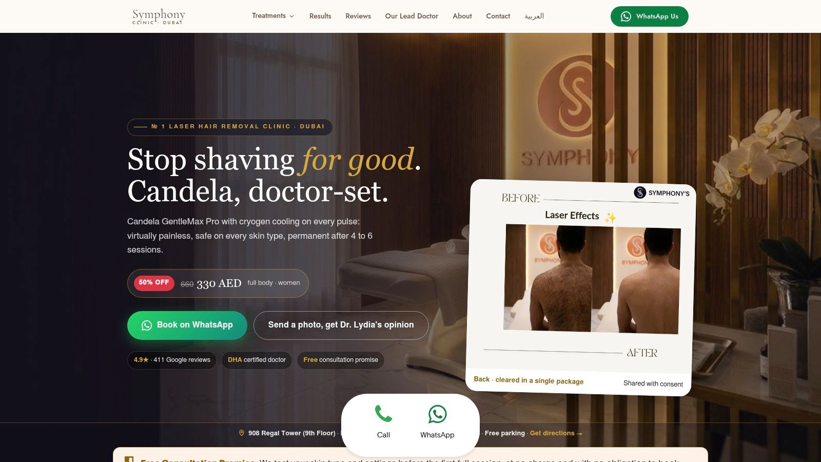 Symphony Clinic (Business Bay, Dubai) | Laser Hair Removal