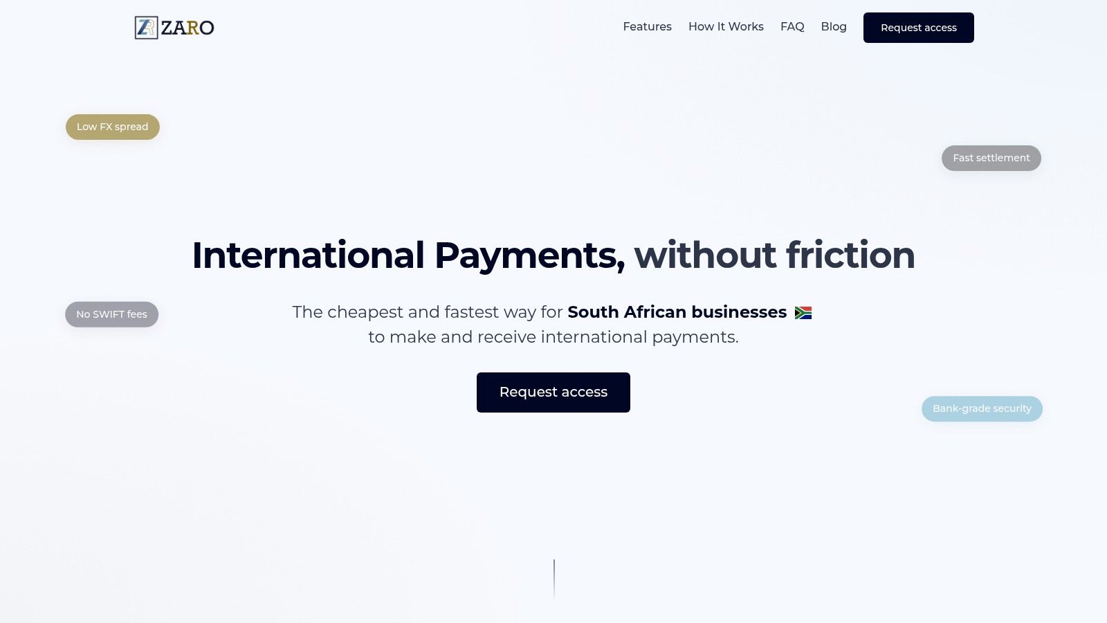 Screenshot from https://www.usezaro.com