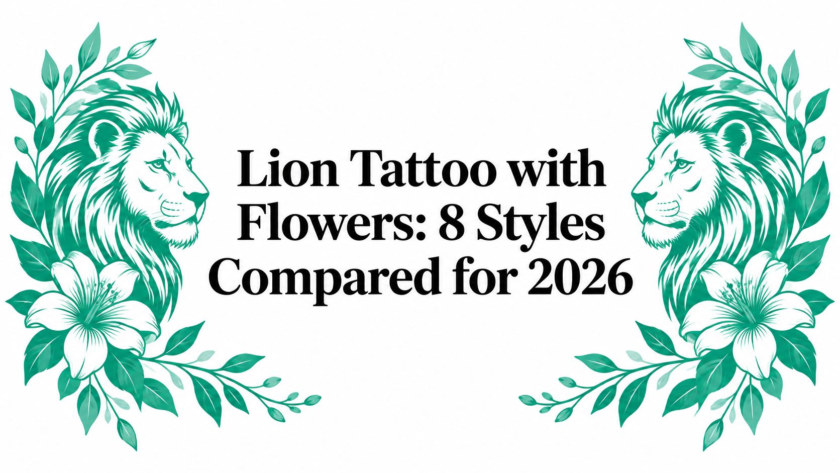 Sweeping Flower Lion Tattoo with Flowers: 8 Styles Compared for 2026 - TattoosAI Blog
