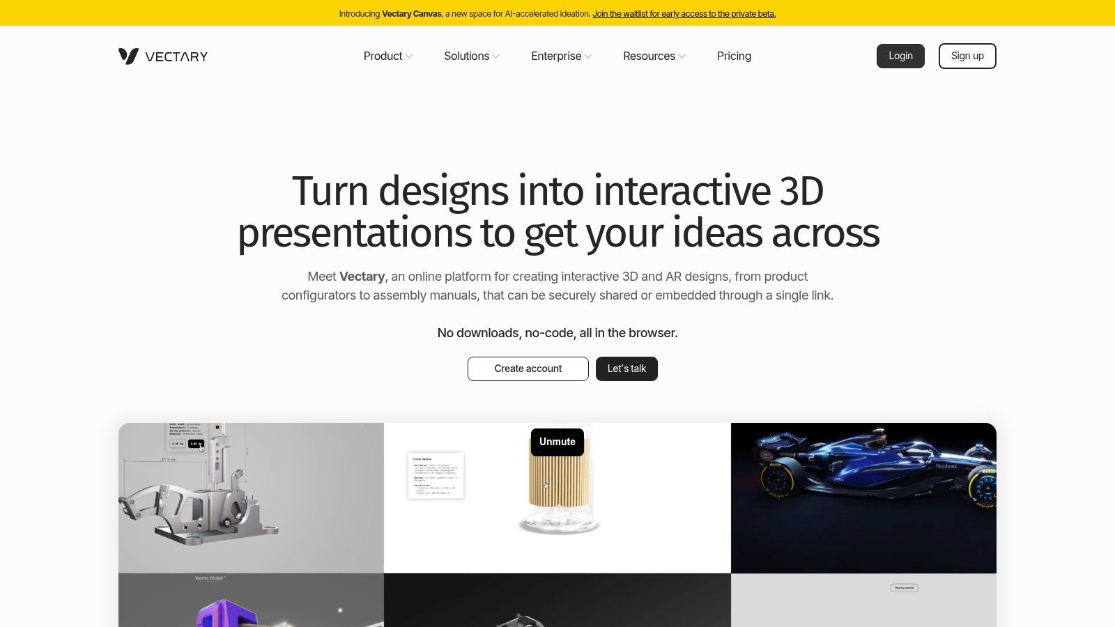 Vectary (Web-based 3D and No-Code Configurator)