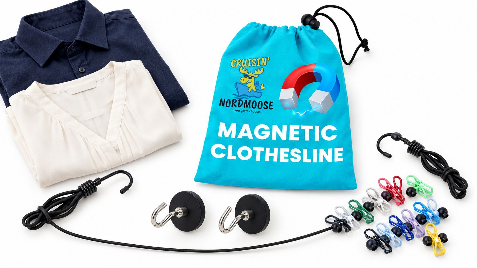 Magnetic Clothesline for Cruise Ship Cabin