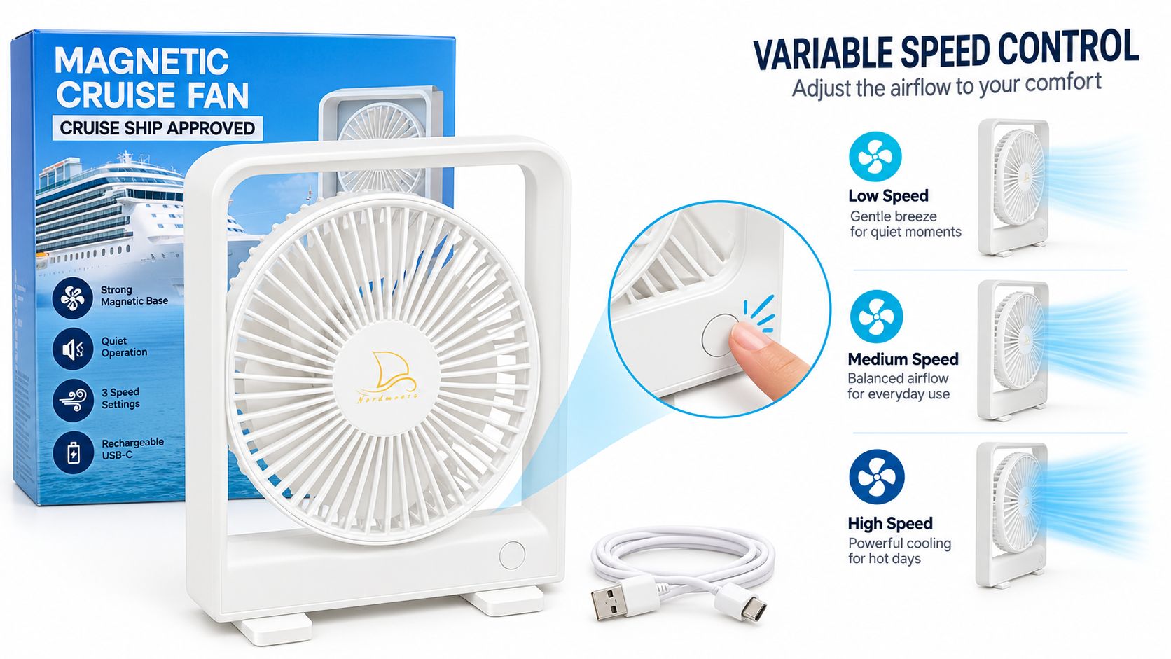 Magnetic Fan for Cruise Ship Cabin