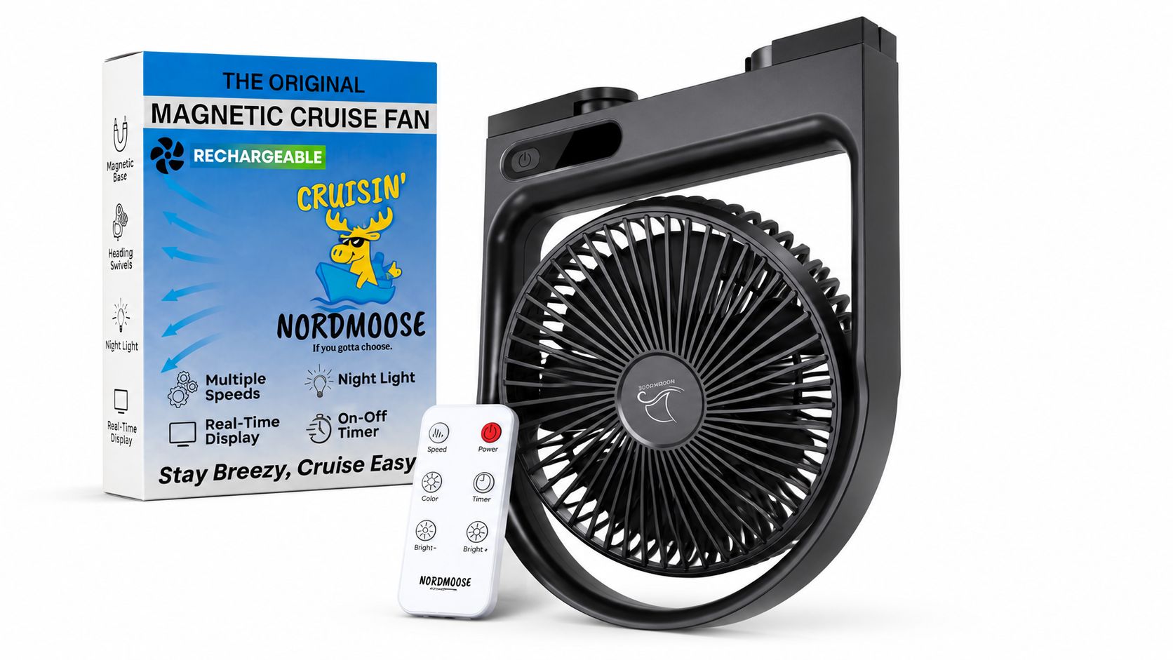 Magnetic Cruise Fan with Remote Control