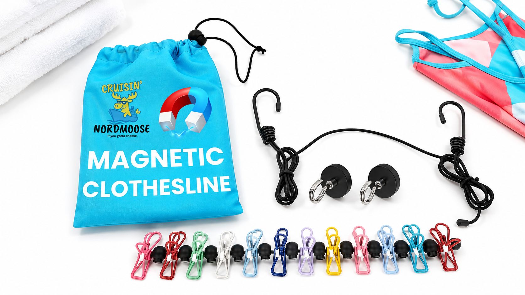 Magnetic Clothesline for Cruise Ship Cabin