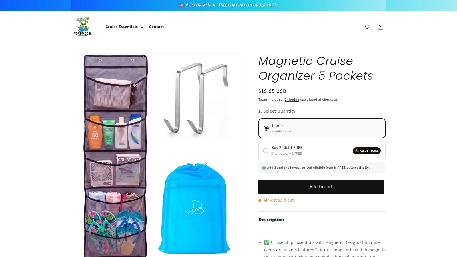 Magnetic Cruise Organizer 5 Pockets - Default Title