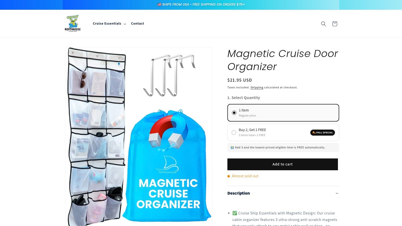 Magnetic Cruise Door Organizer - Default Title