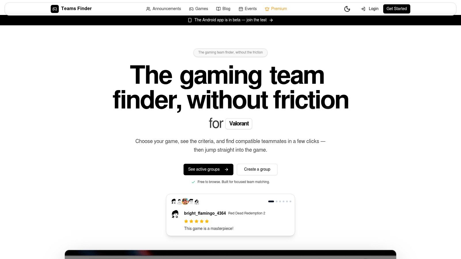 Teams Finder