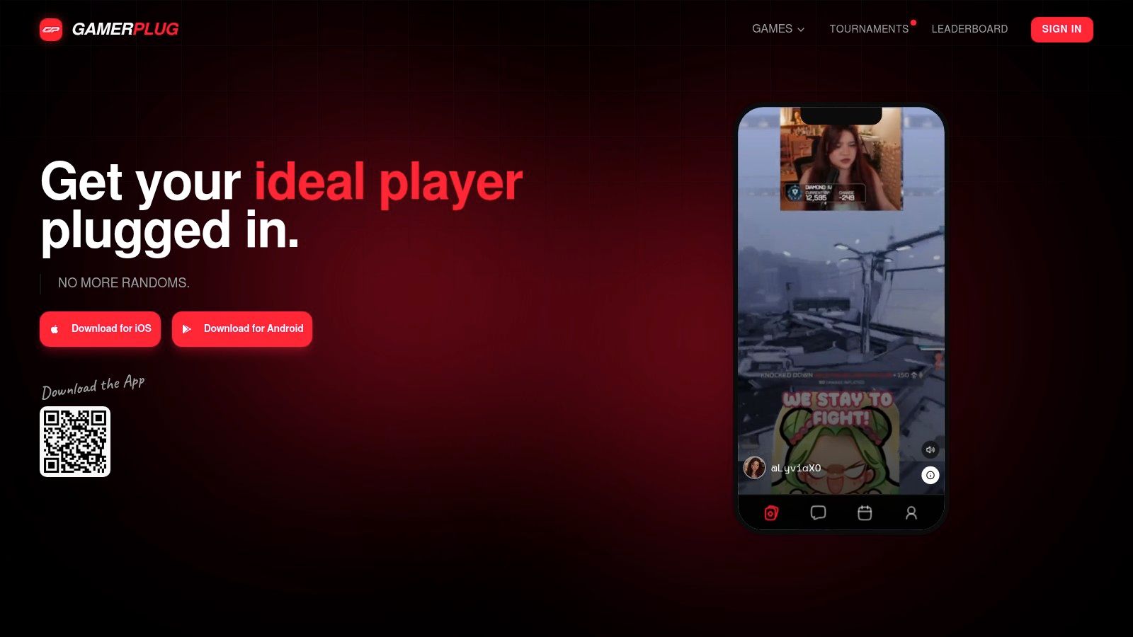 Screenshot from https://gamerplug.app