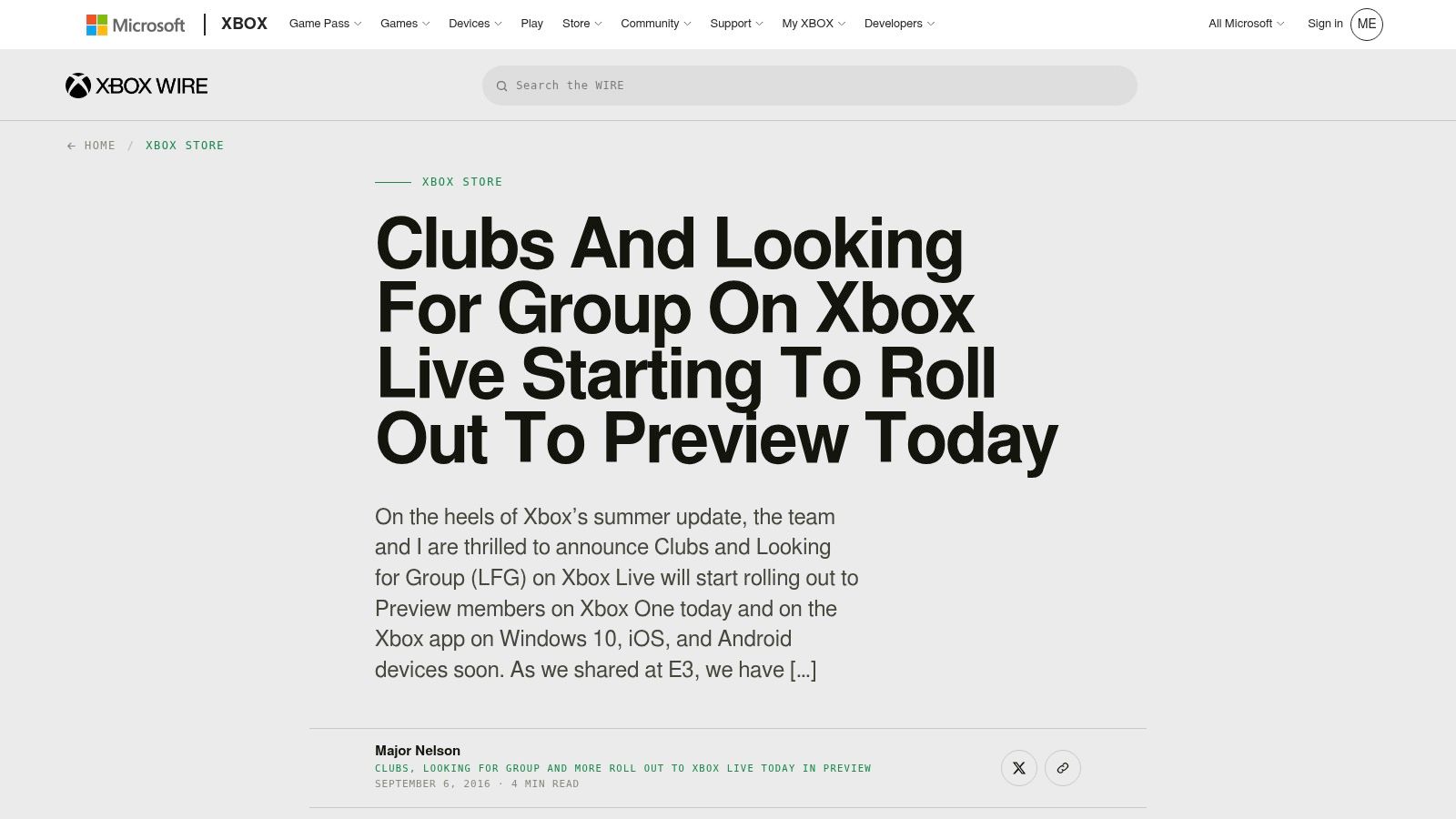 Xbox Looking for Group (console + PC Game Bar)