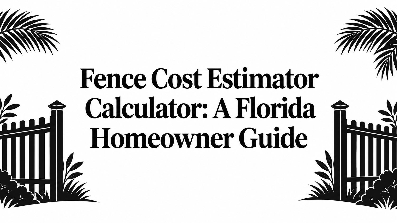 Fence Cost Estimator Calculator: A Florida Homeowner Guide