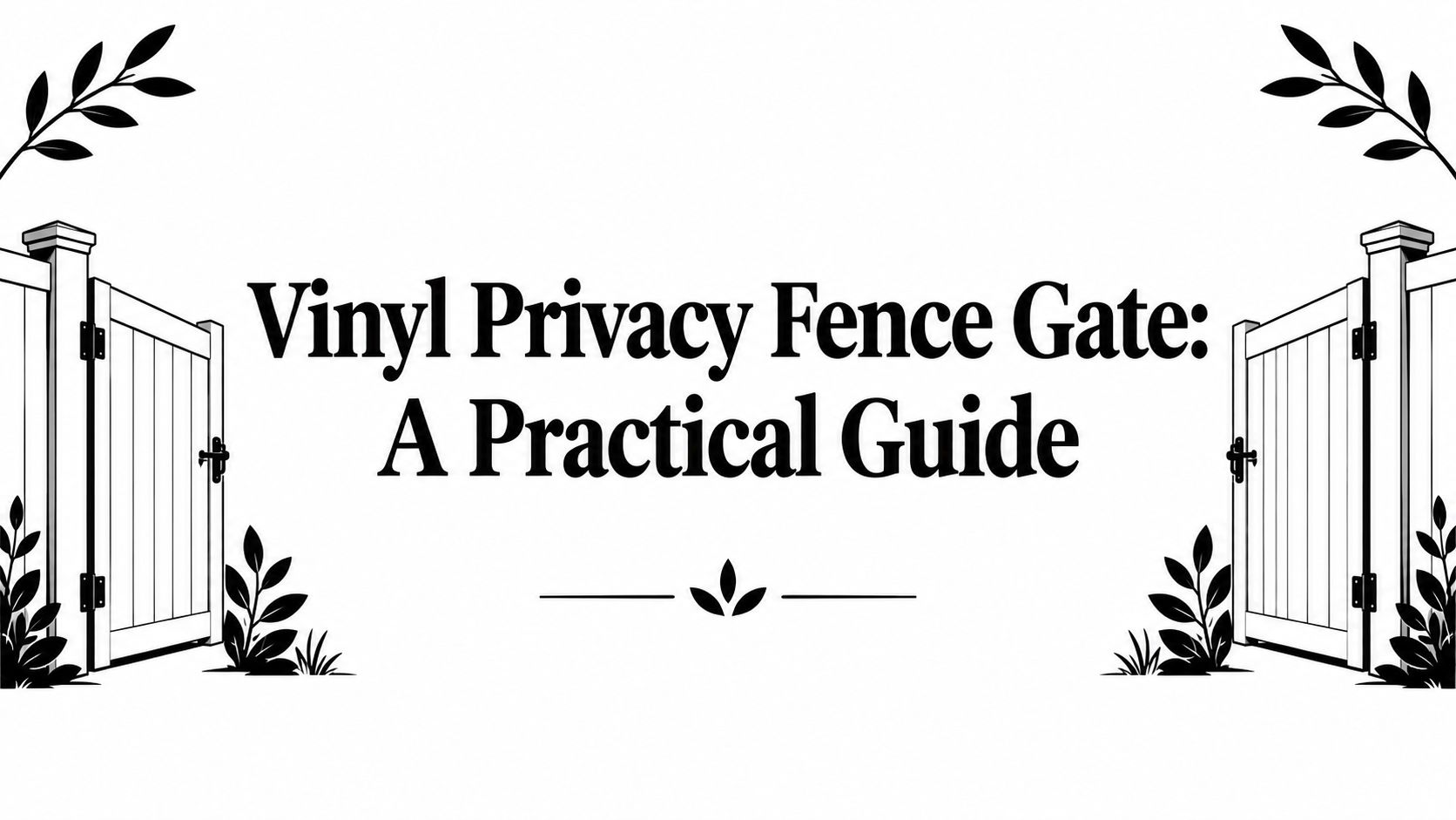 Vinyl Privacy Fence Gate: A Practical Guide
