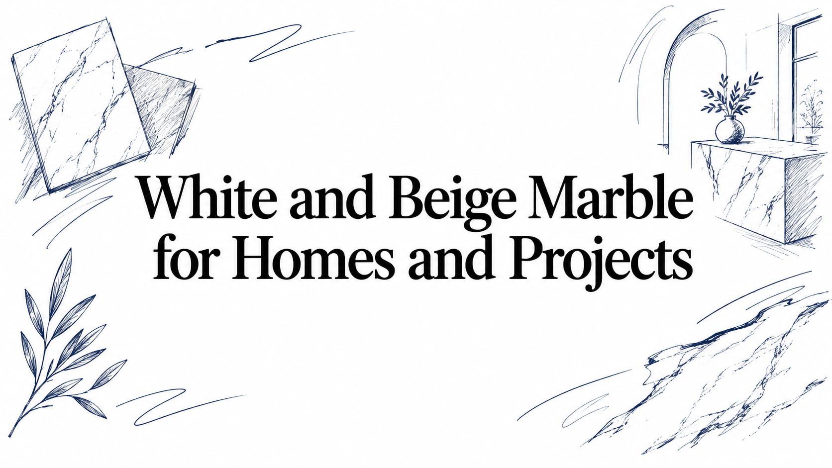 White and Beige Marble for Homes and Projects