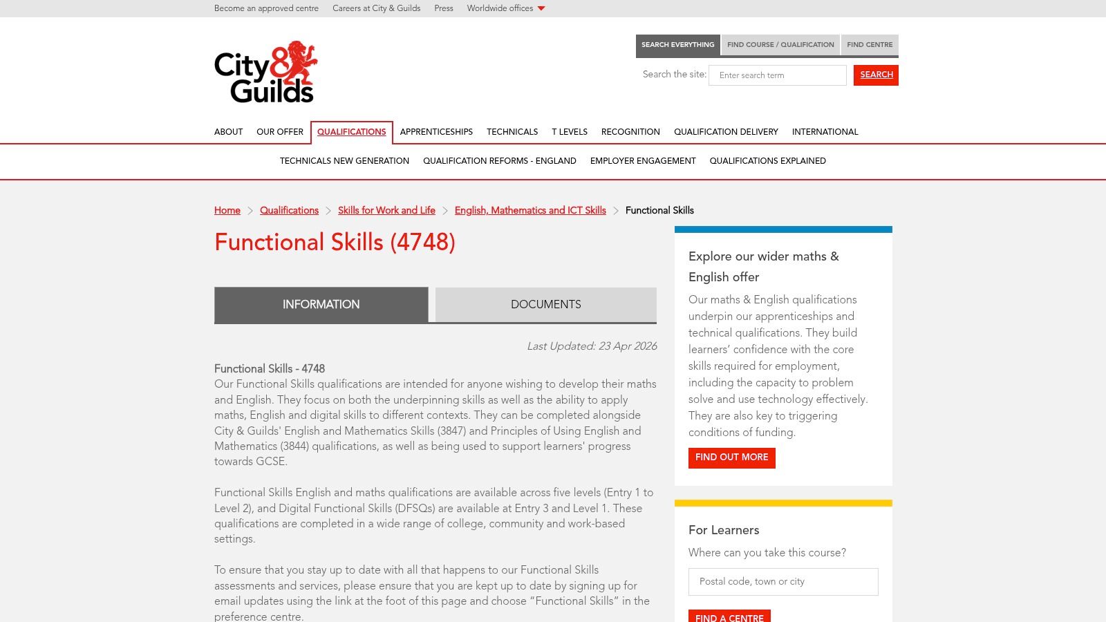 City & Guilds 4748 Functional Skills Mathematics Level 2