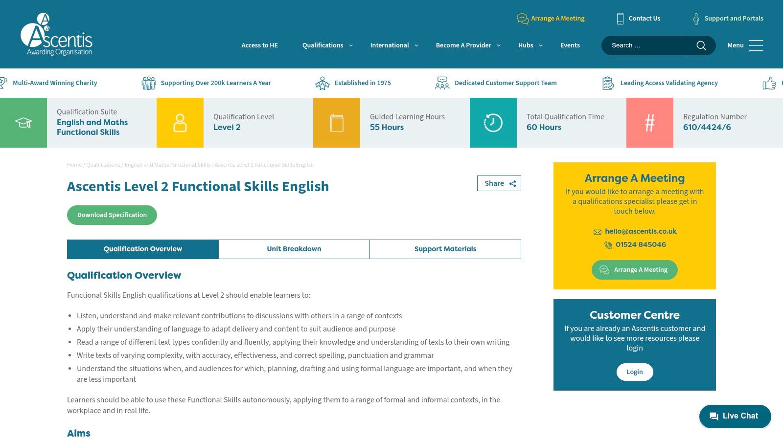 Ascentis Functional Skills English