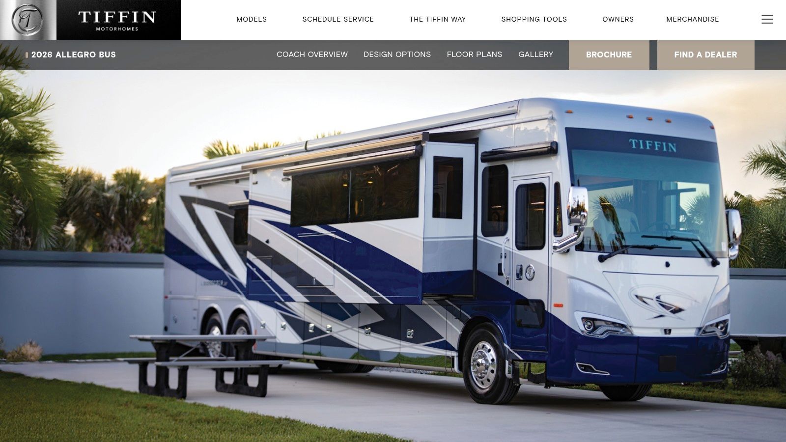 Tiffin Allegro Bus used luxury diesel motorhome