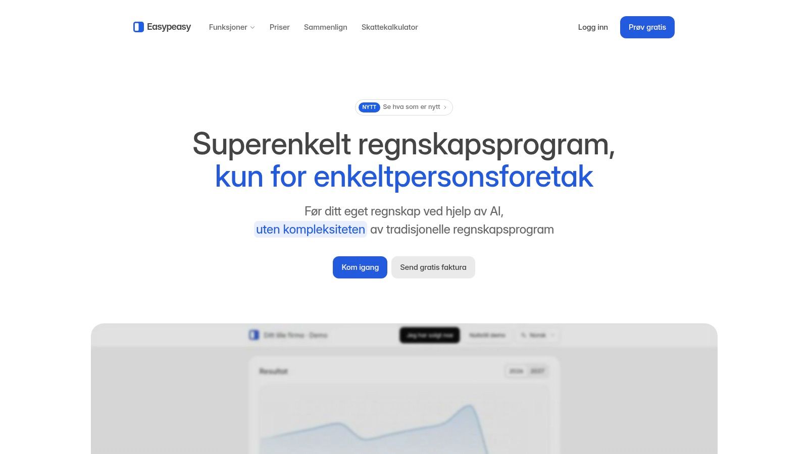 Screenshot from https://easypeasy.no