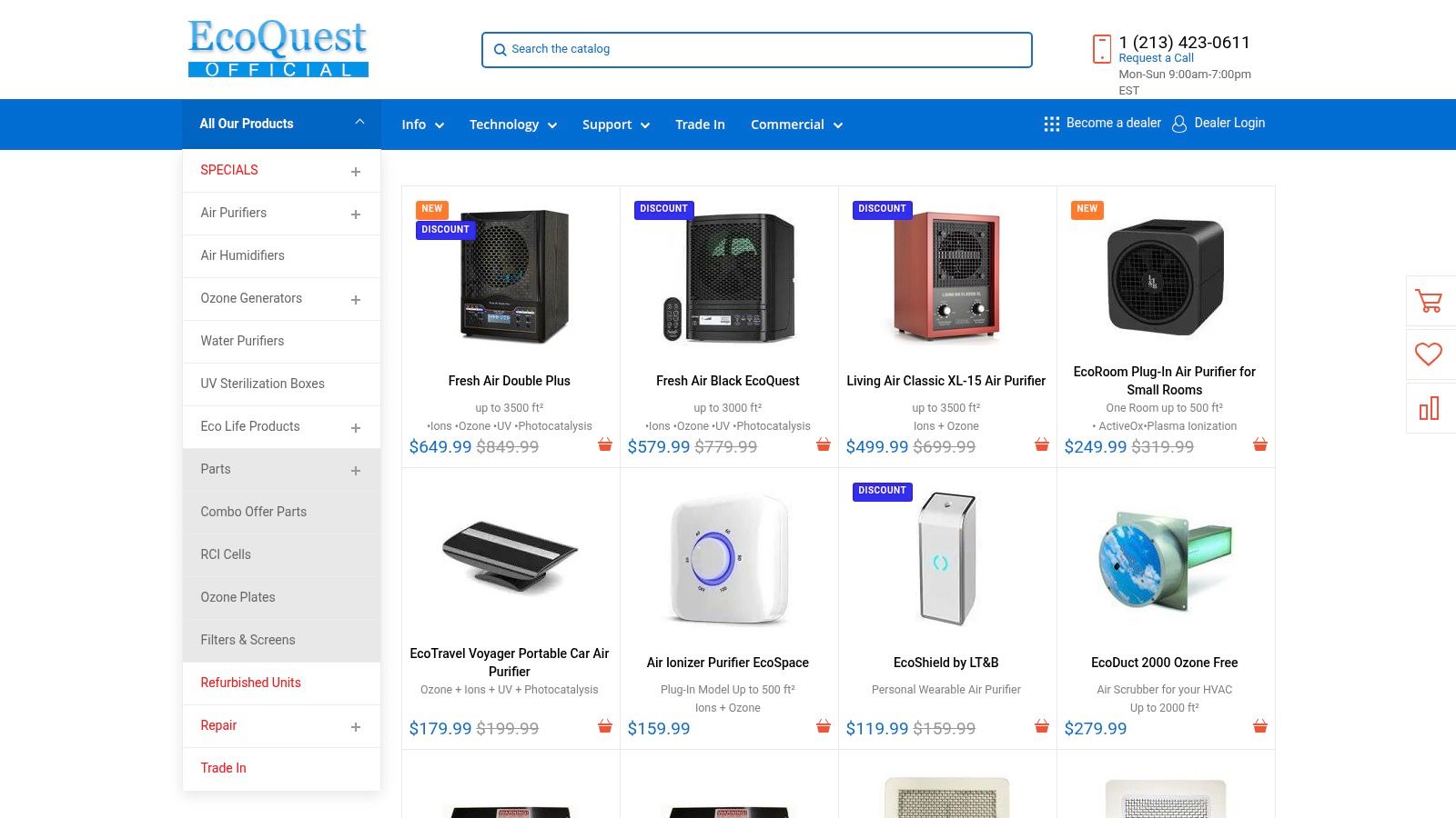 Screenshot from https://ecoquestpurifiers.com