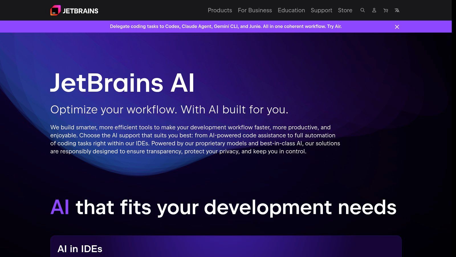 JetBrains AI Assistant (incl. coding agent in JetBrains IDEs)