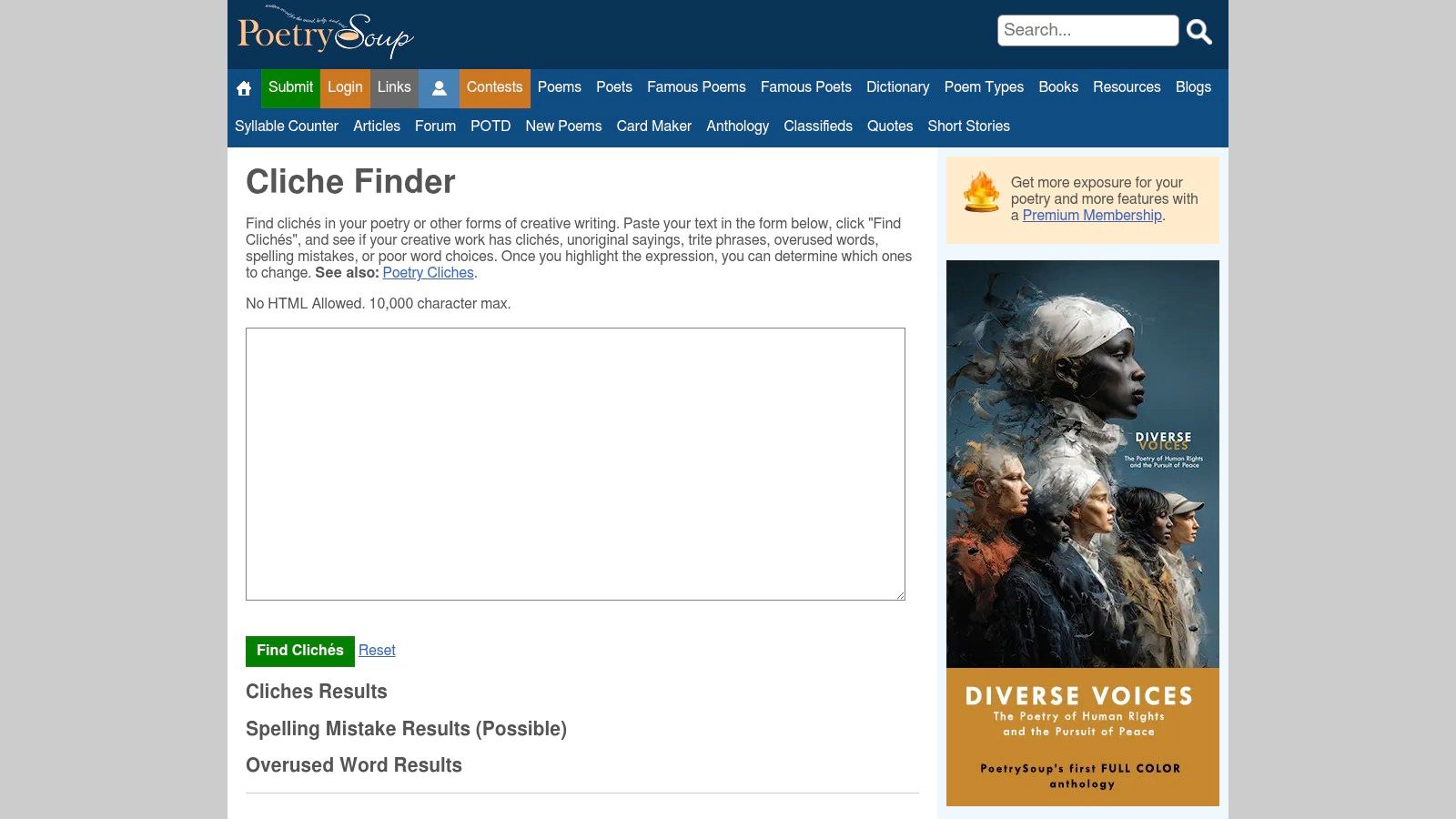 ClicheFinder.net – Cliché Finder