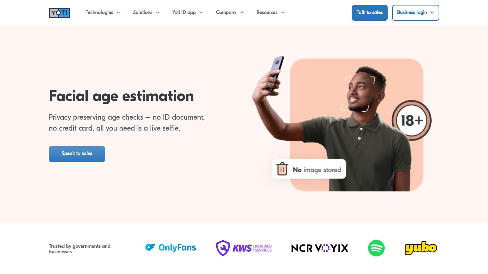 Yoti – Facial Age Estimation