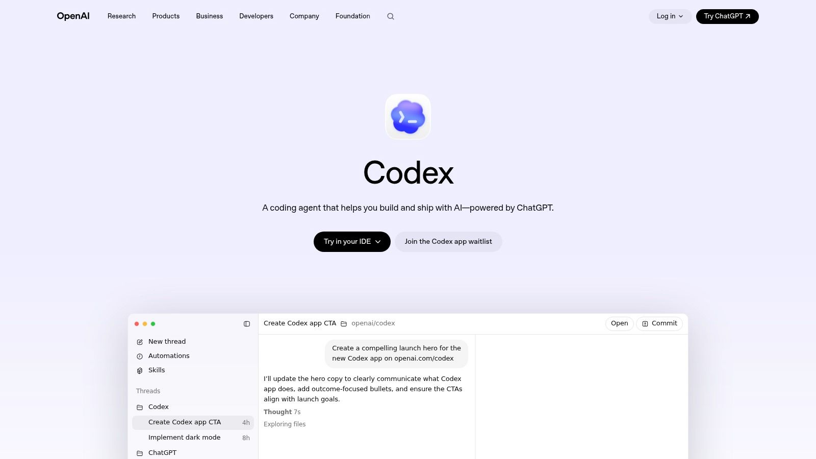 OpenAI Codex (Agent)