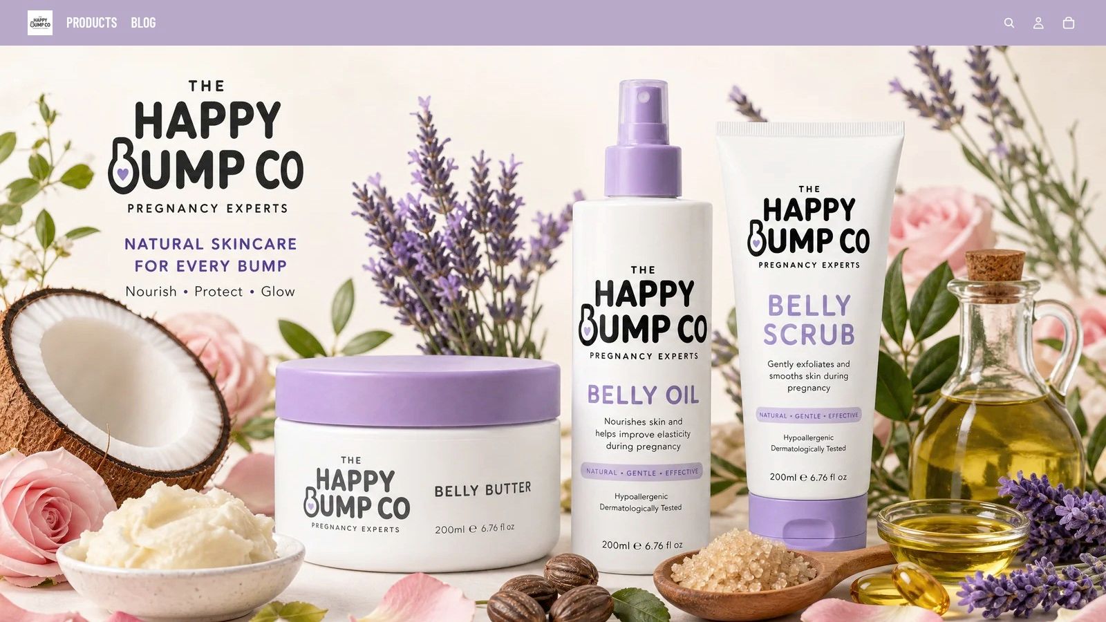 Screenshot from https://thehappybump.co