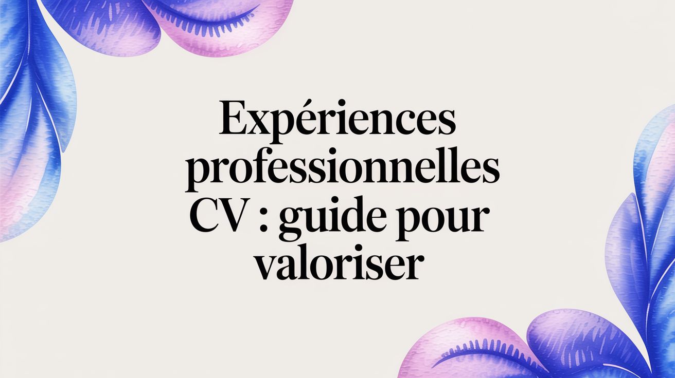 Expériences professionnelles CV : Guide pour valoriser | Blog PerfectCV