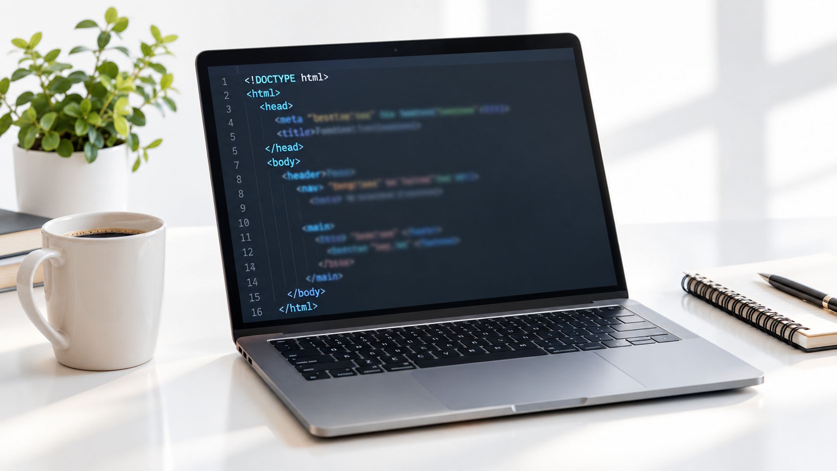 Screenshot from https://example.com/screenshots/html-skeleton-code.png