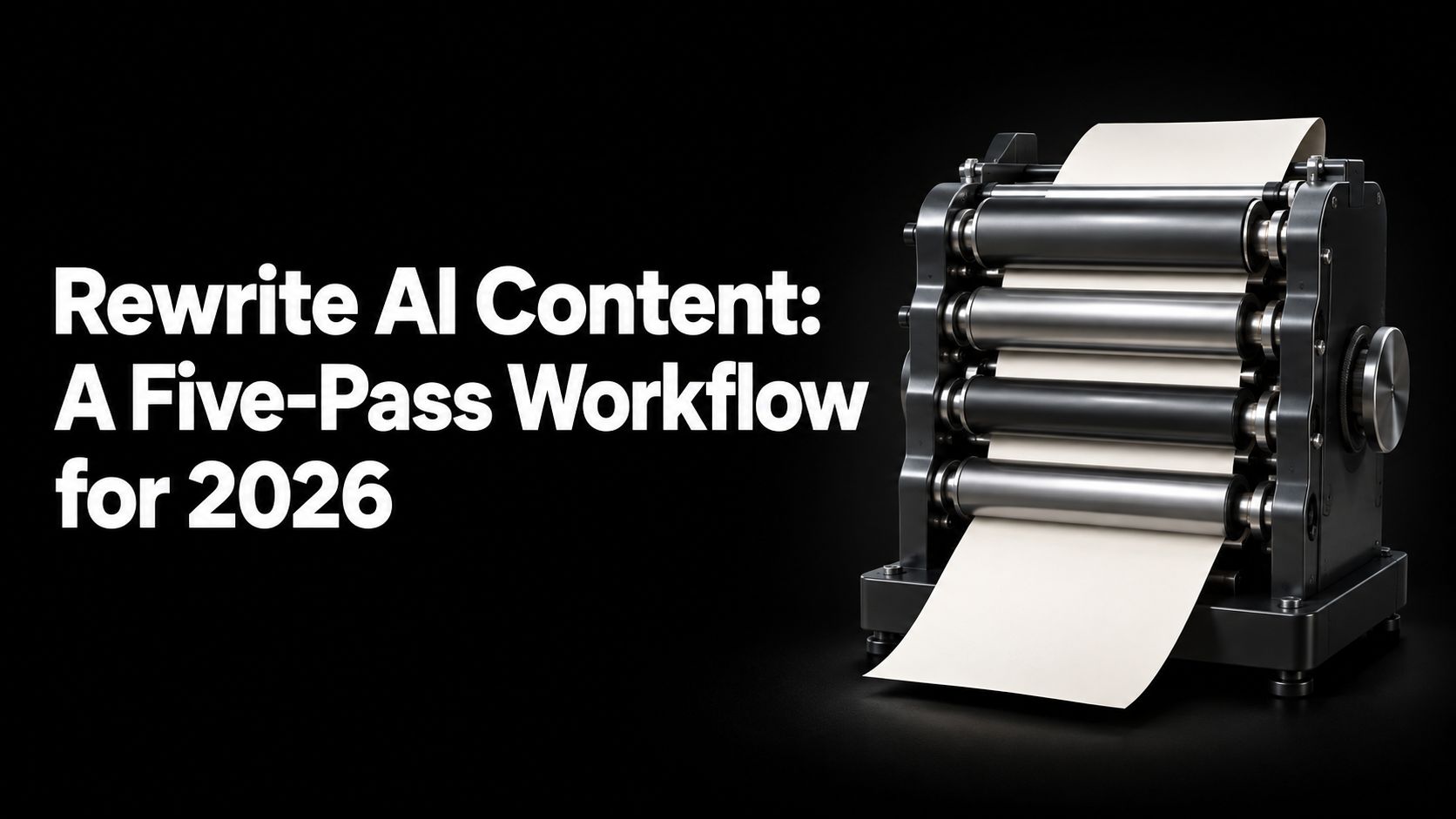 Rewrite AI Content: A Five-Pass Workflow for 2026