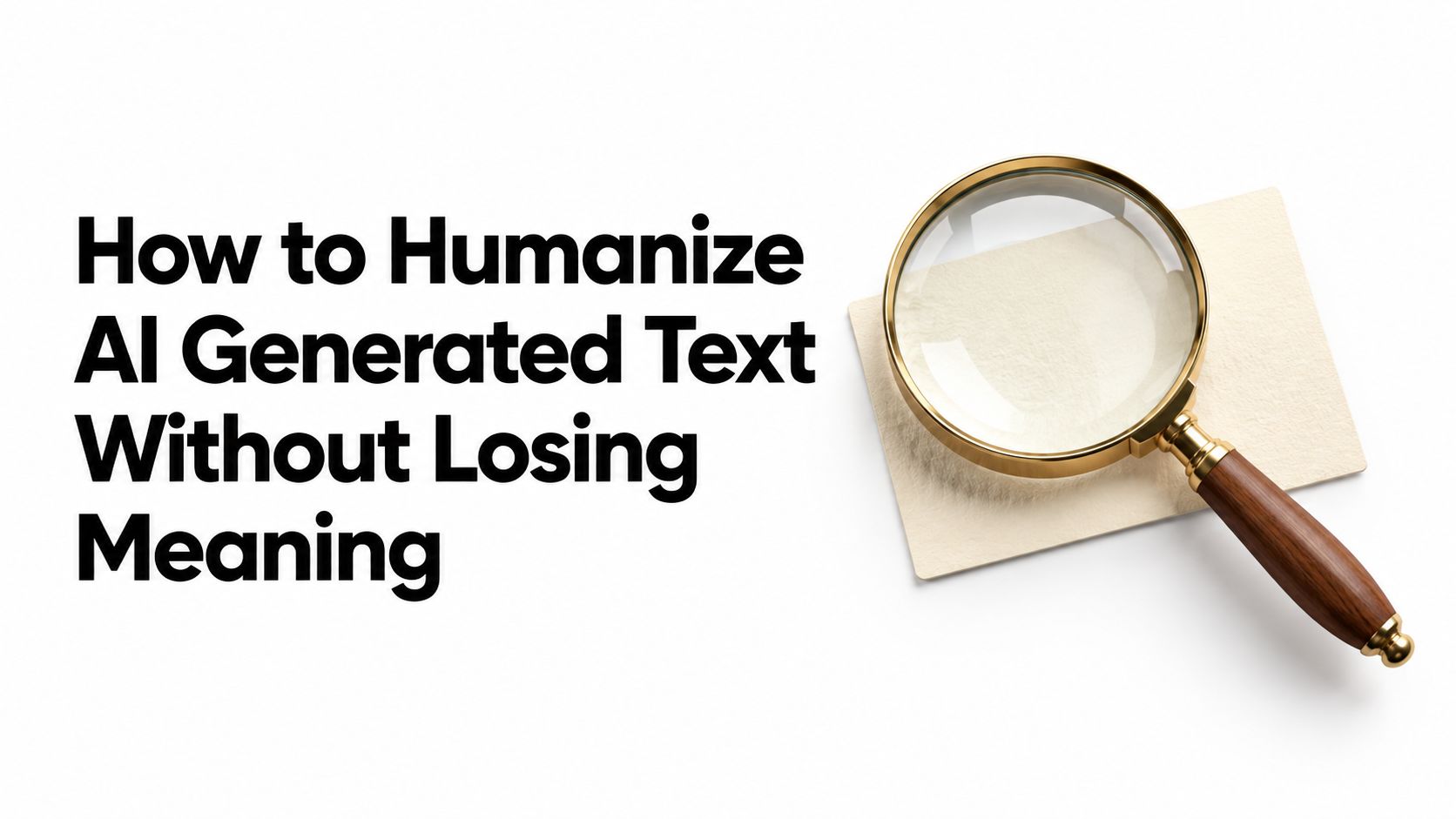 How to Humanize AI Generated Text Without Losing Meaning