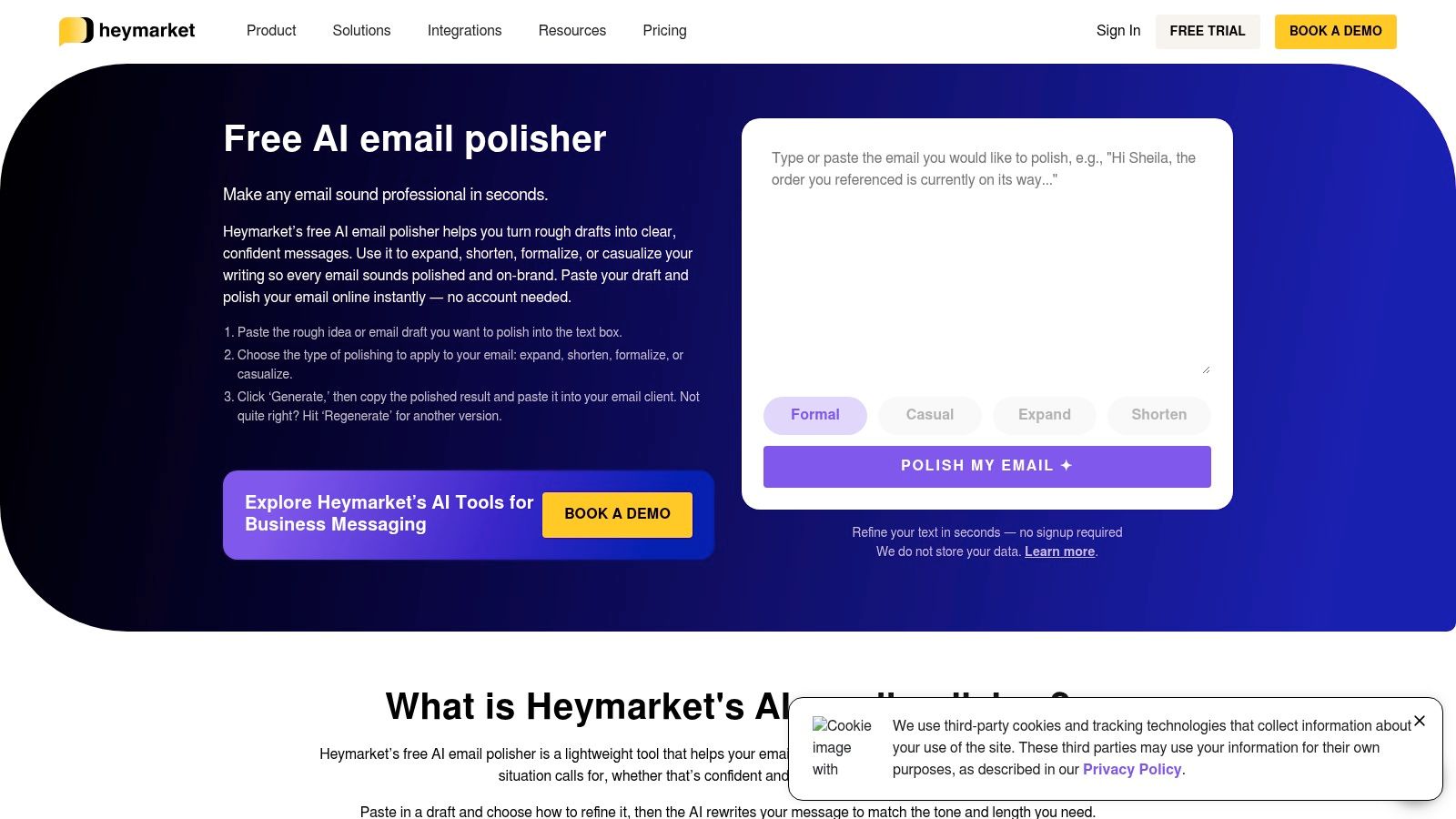 Heymarket AI Email Polisher