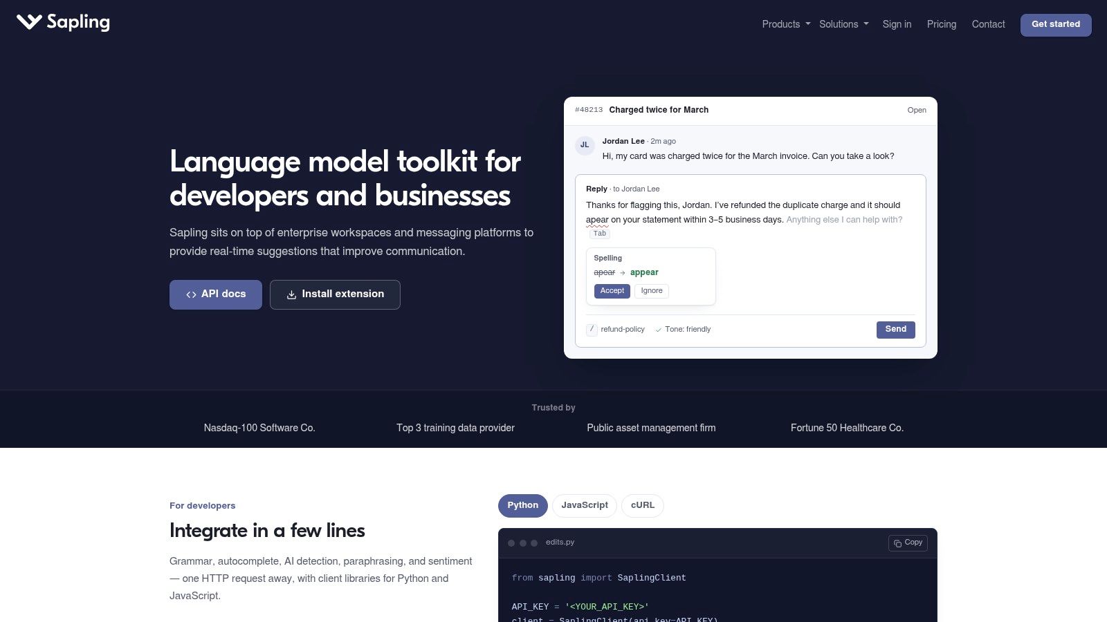 Sapling AI Detector