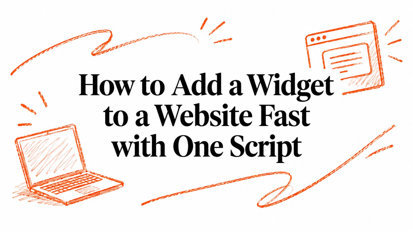 How to Add a Widget to a Website Fast with One Script