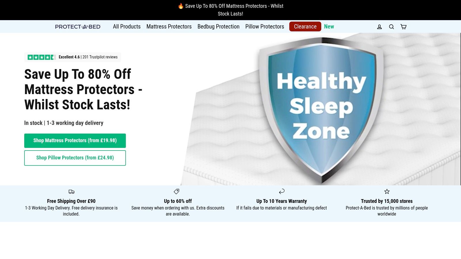 Screenshot from https://www.protectabed.co.uk