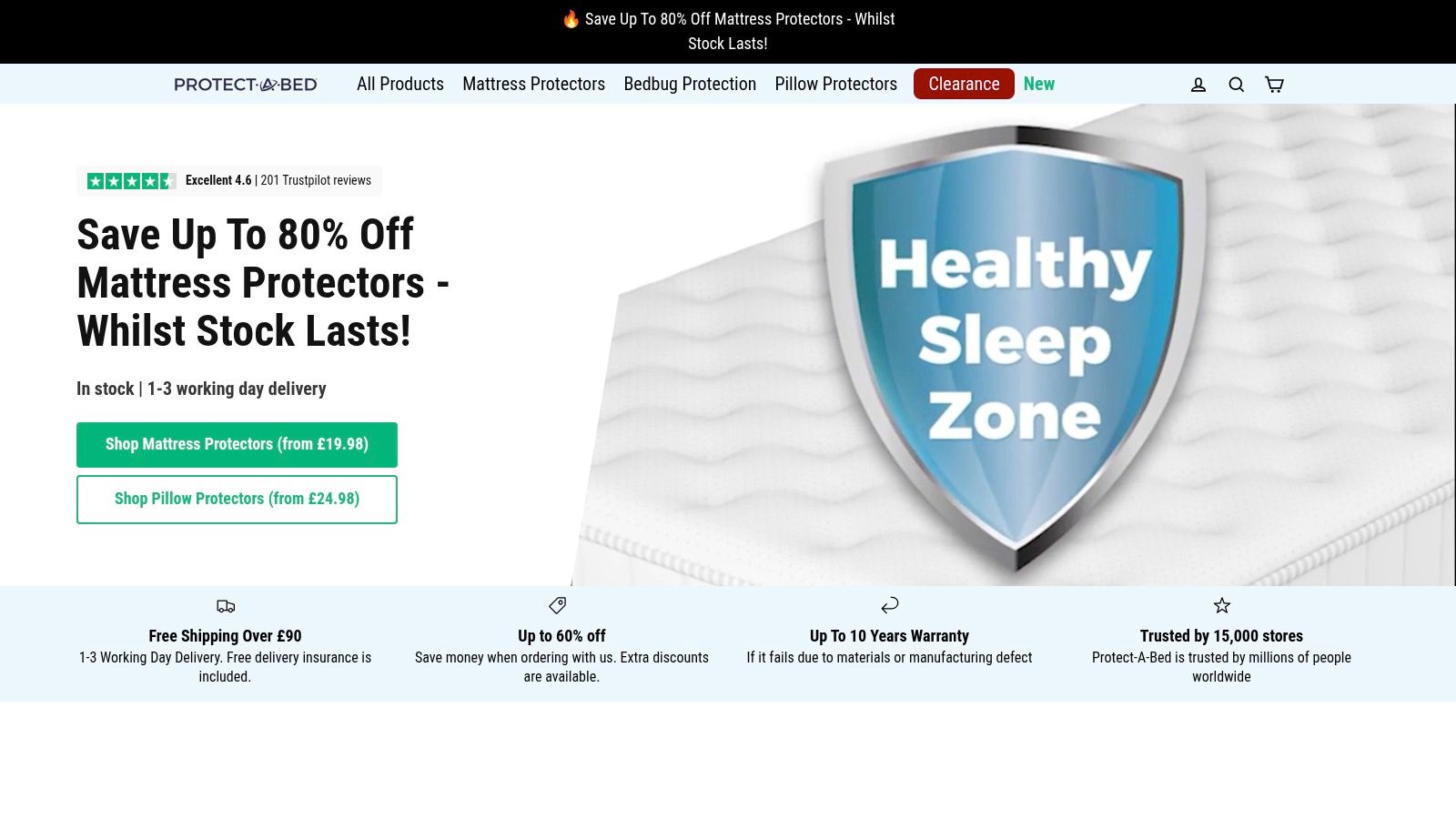 Screenshot from https://www.protectabed.co.uk