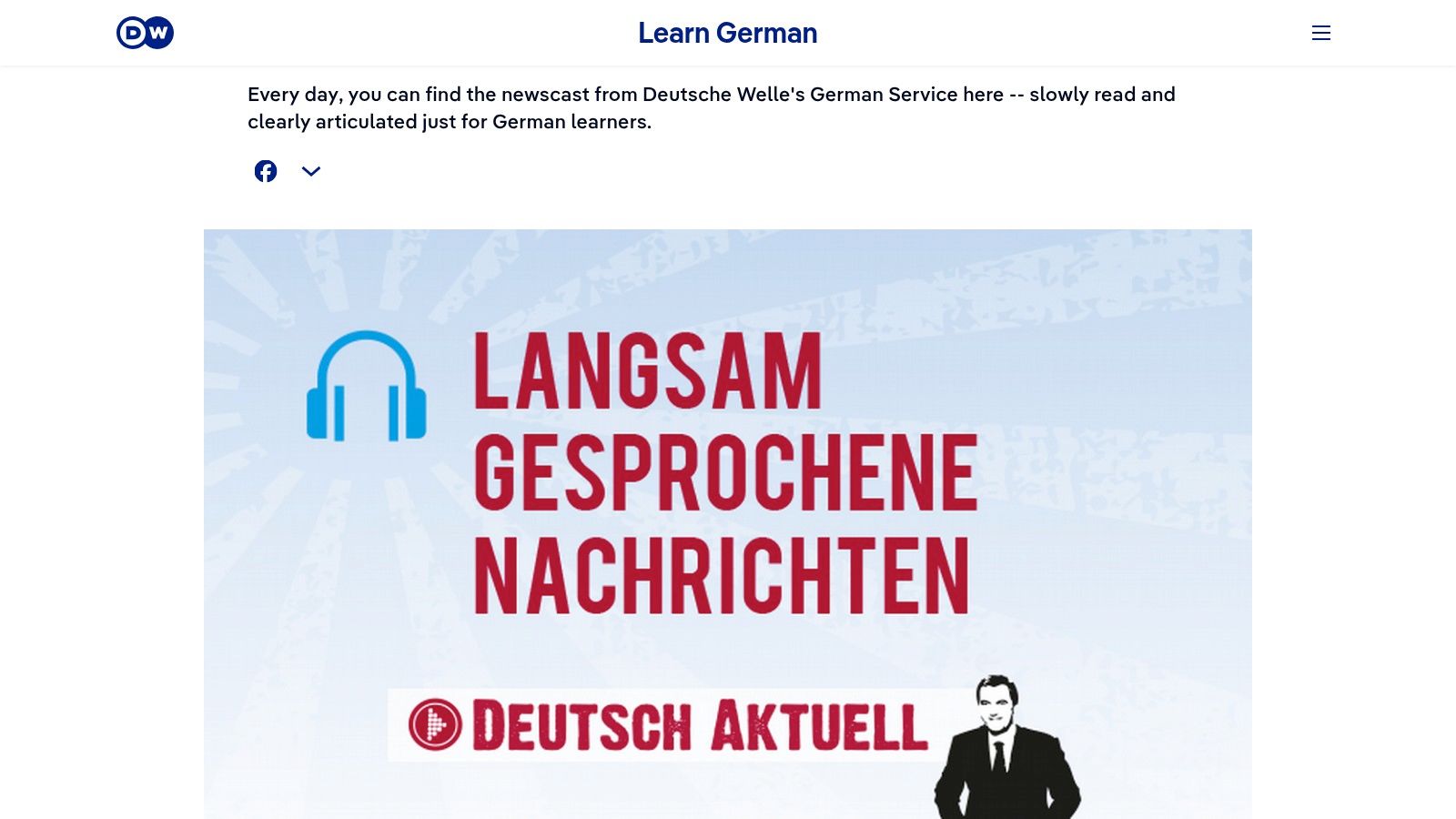 DW Langsam gesprochene Nachrichten