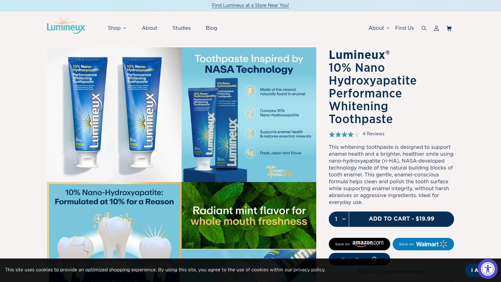 Lumineux Oral Essentials Performance Whitening Toothpaste