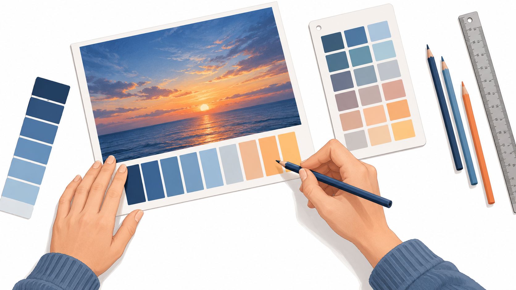 Screenshot from https://colorbestie.com/app/monochromatic-workflow
