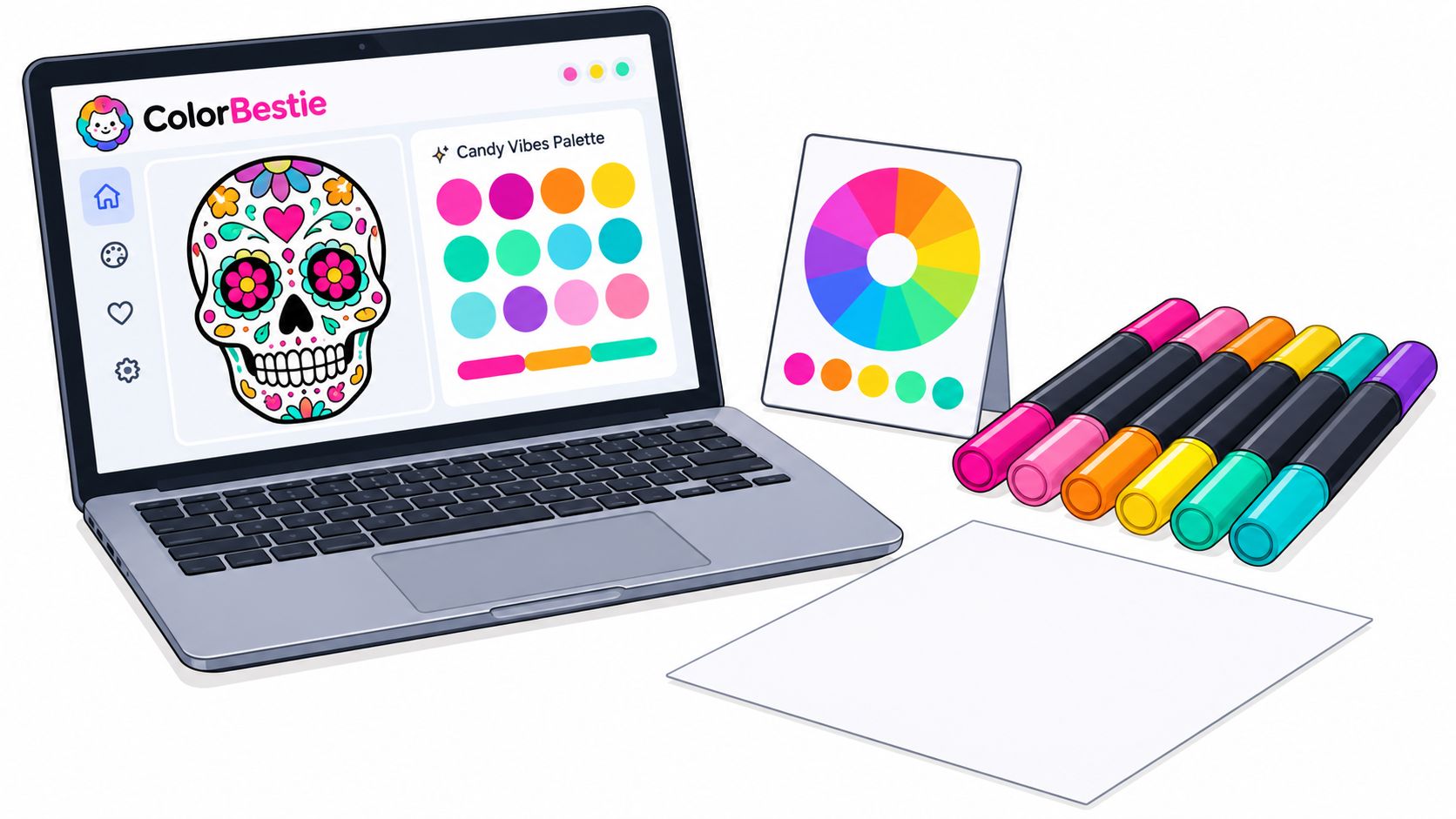 Screenshot from https://colorbestie.com/palette-generator