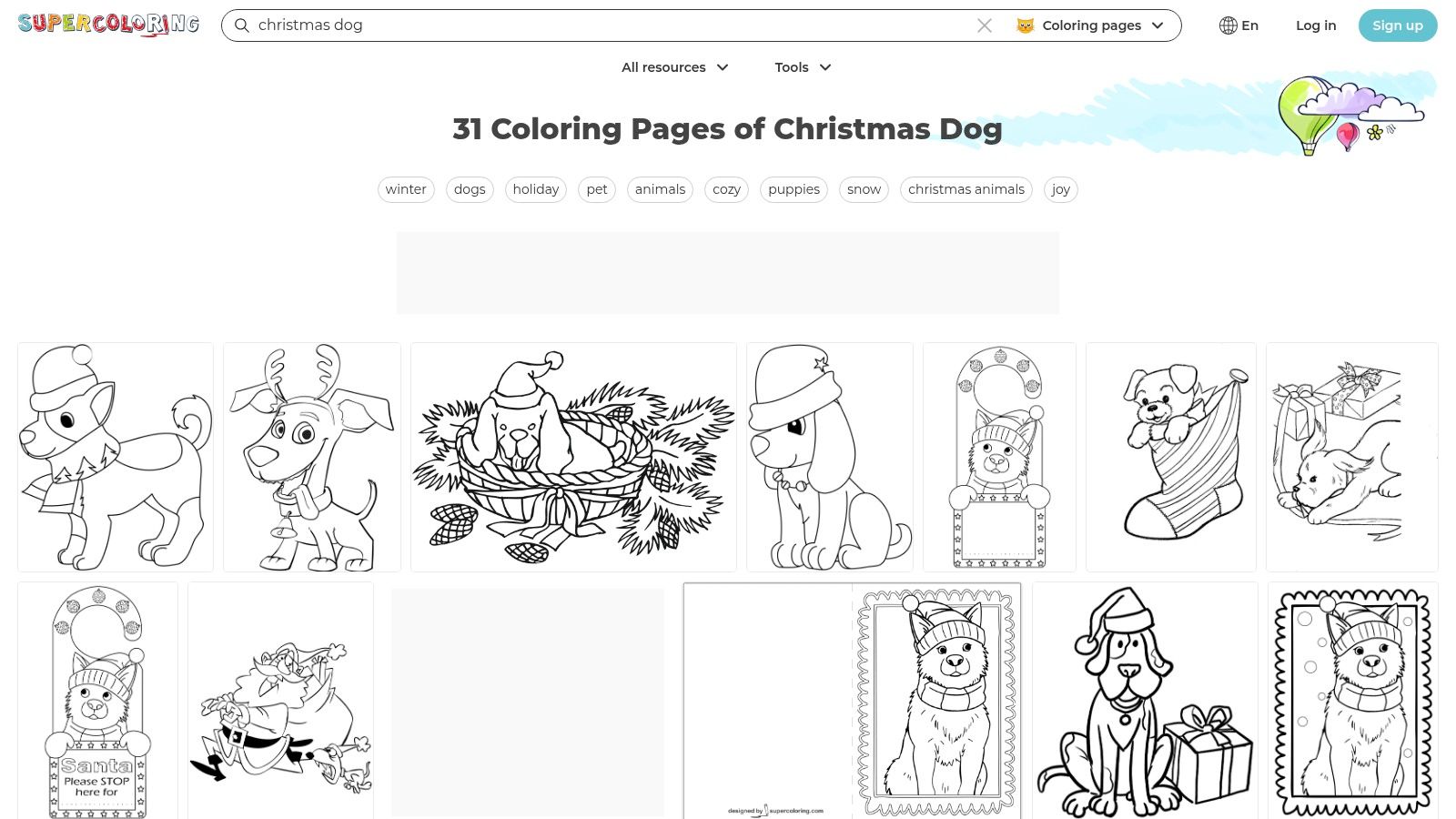 SuperColoring: The Ultimate Christmas Dog Collection