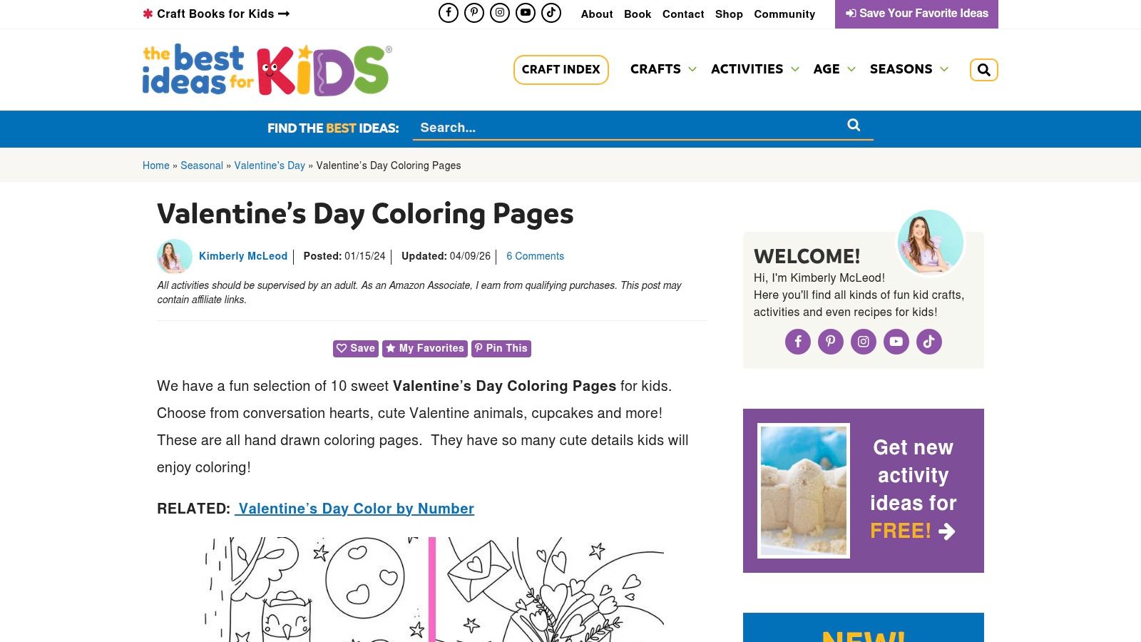 The Best Ideas for Kids – Free Valentine Coloring Pages