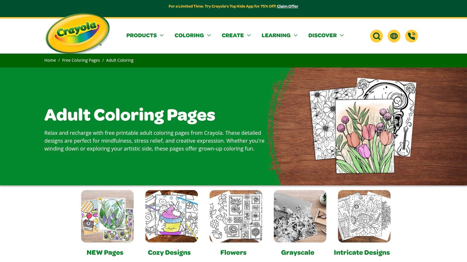 Crayola – Adult Coloring