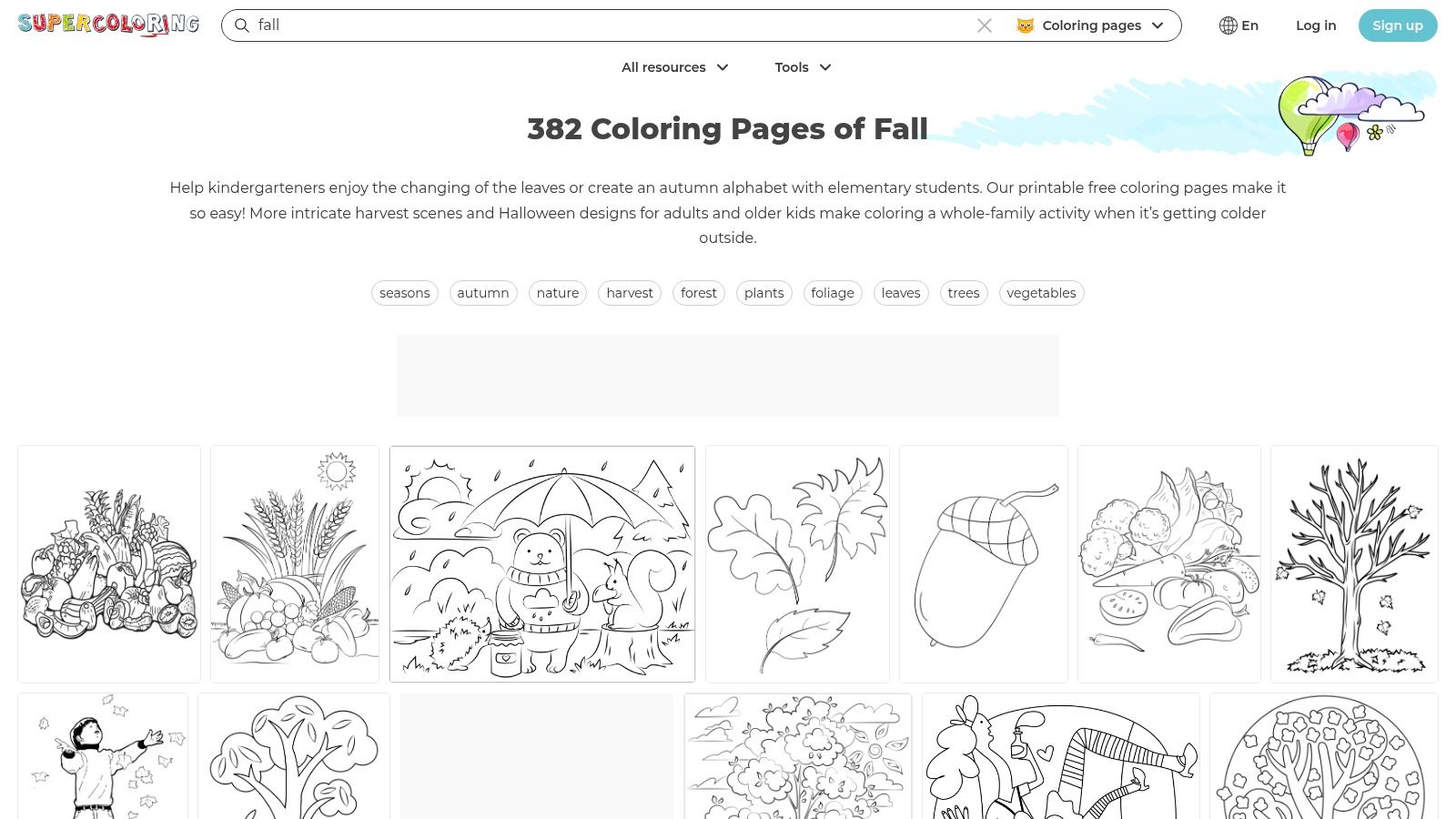 SuperColoring – Fall/Autumn Collections