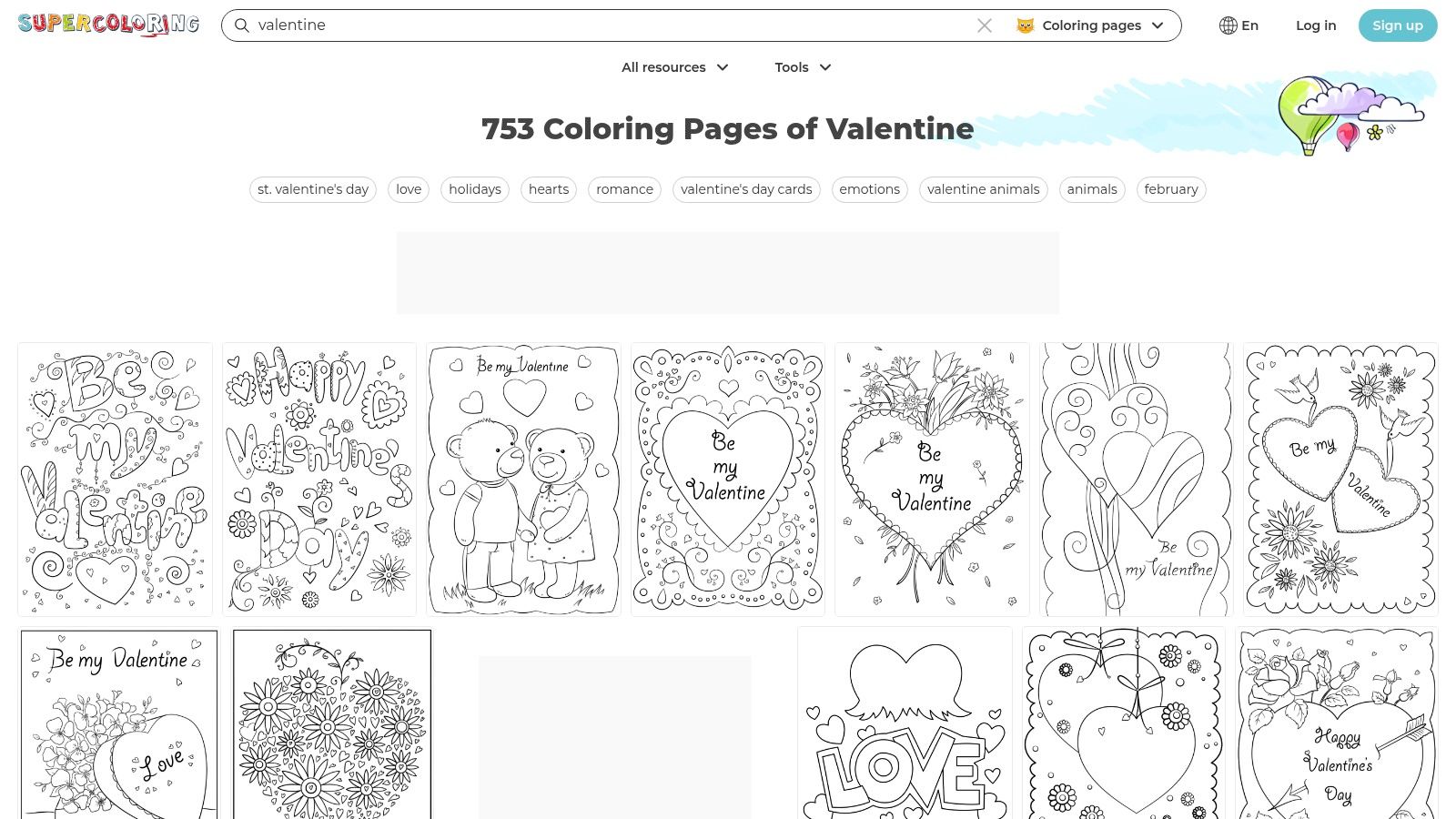 SuperColoring – Valentine's Day Collection