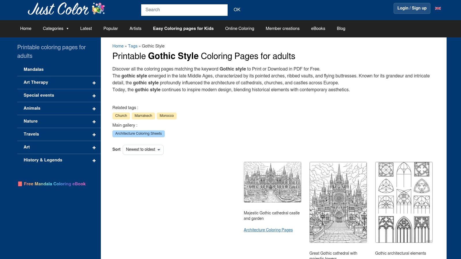 JustColor – Gothic Style collection